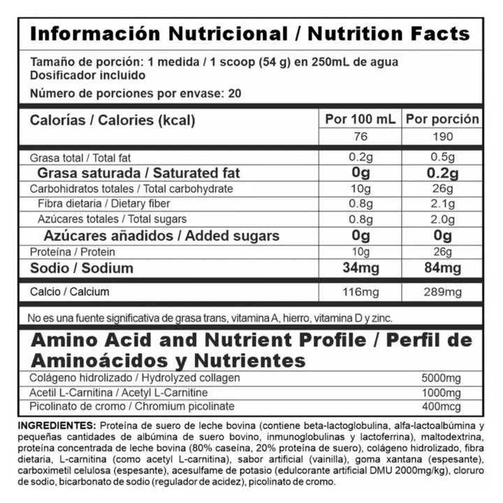 Proteína Bi Pro Lite de Nutramerican Pharma en colombia