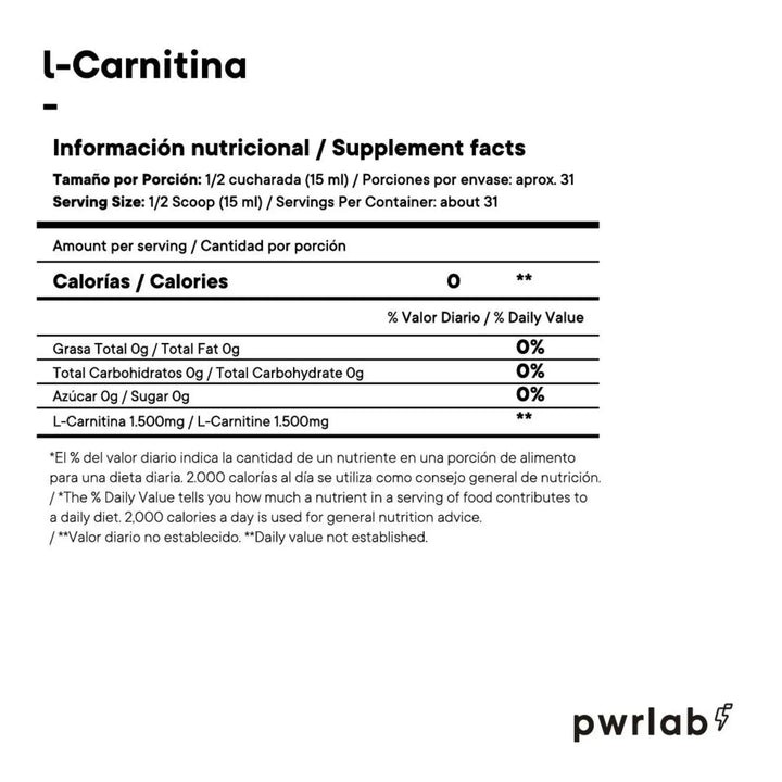 LCarnitina Liquida Pwr Lc de Power Lab en amazon