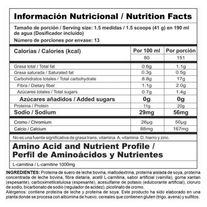 Proteina Mega Lite Zero de Nutramerican Pharma en colombia